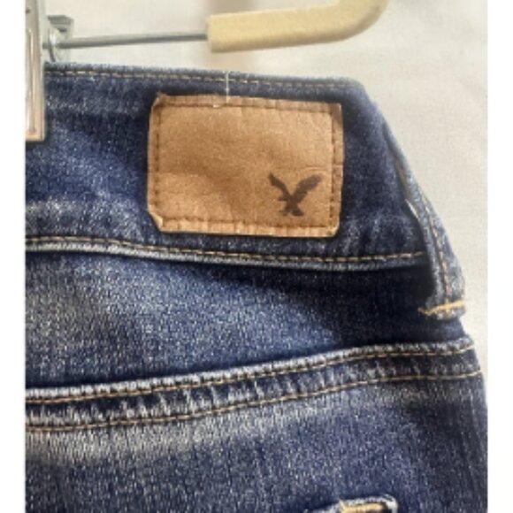American Eagle Jeans Womens 14 Long Artist Flare Super Stretch Blue - Picture 6 of 12